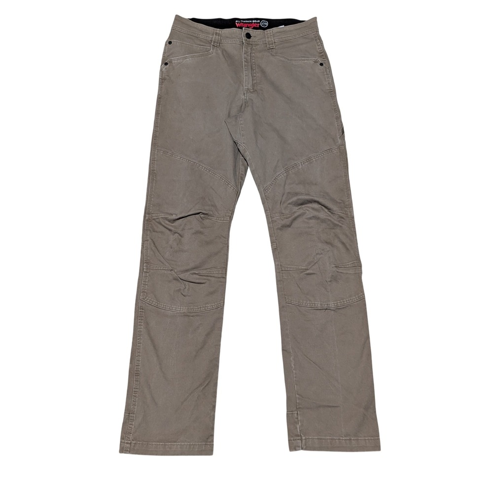 Wrangler Pants Mens 32x34 Brown ATG Terrain Outdoor Straight Stretch Utility